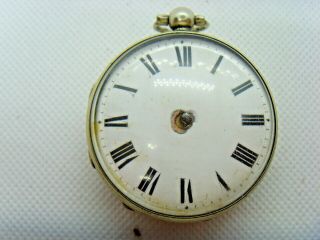 Rare 18th Or 19th Century Verge Fusee London Pocket Watch Swing Case Leo Parker