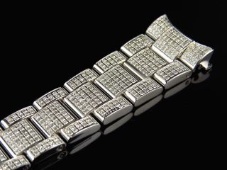 Mens Rolex Datejust 36 Mm Pave Set Diamond Band With 5.  5 Ct Custom