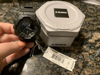 Casio G - Shock Gmas120mf - 1a S - Series Black Ana - Digi Resin Watch Nwt
