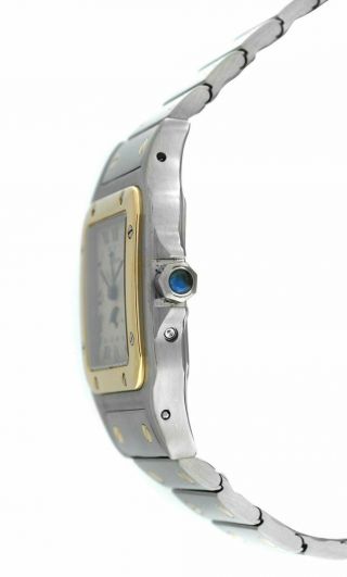 Men ' s Unisex Cartier Santos Galbee 119901 18K Gold Moon phase Quartz 29MM Watch 2