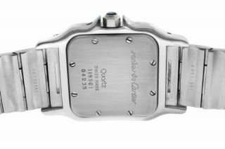 Men ' s Unisex Cartier Santos Galbee 119901 18K Gold Moon phase Quartz 29MM Watch 4
