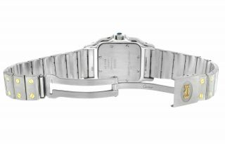 Men ' s Unisex Cartier Santos Galbee 119901 18K Gold Moon phase Quartz 29MM Watch 5