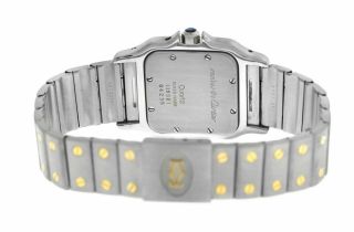 Men ' s Unisex Cartier Santos Galbee 119901 18K Gold Moon phase Quartz 29MM Watch 6