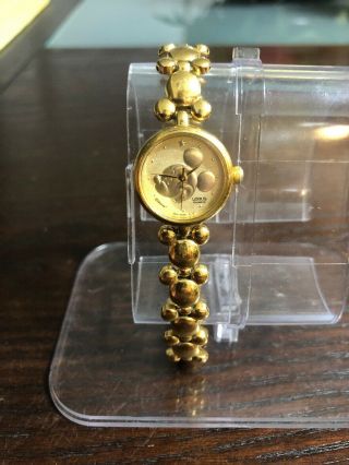Lorus Ladies Vintage Gold Tone Mickey Mouse Analog Watch 45