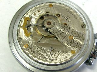 Vintage Waltham 18s Pocket Watch 1883 Side Wind Display Case 17j /model 825