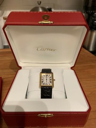 Cartier 18k Gold Tank Watch