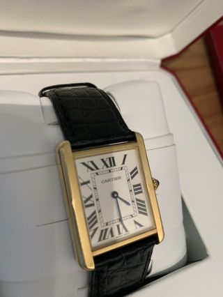 Cartier 18K Gold Tank Watch 4