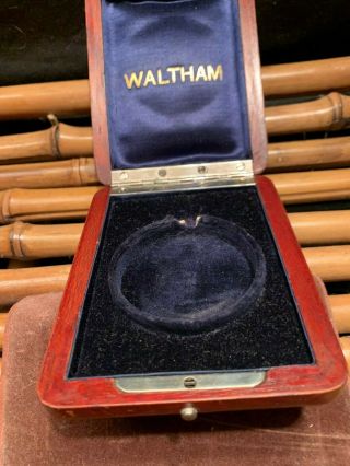 Antique Vintage American Watch Co.  Waltham Empty Wooden Box