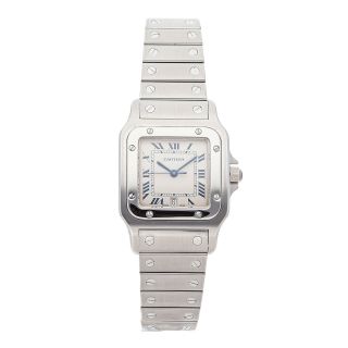 Cartier Santos Galbee Quartz Steel Ladies Bracelet Watch Date W20018d6