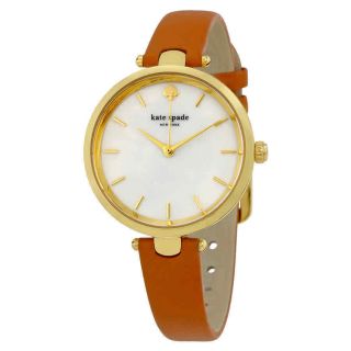 Kate Spade Holland White Dial Brown Leather Ladies Watch Ksw1156
