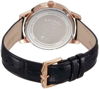 Rotary GS90116/04 Les Originales Swiss Men ' s Regent Black Dial Watch RRP £249 3