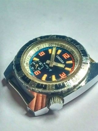Vintage Diving Watch Swiss Oriosa Rare Watch In