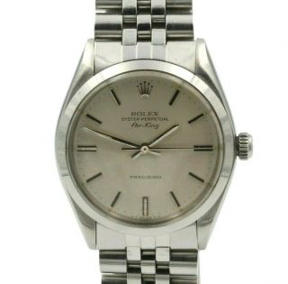 Rolex Oyster Perpetual Air King 5500 Stainless Steel Wristwatch W Box 6363