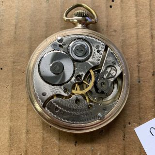 Hamilton Pocket Watch Model 2 - Grade 974 - 16s 17j Engraved 10k GF Case Runs 3