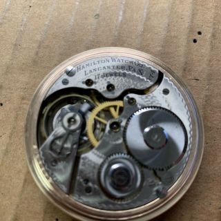 Hamilton Pocket Watch Model 2 - Grade 974 - 16s 17j Engraved 10k GF Case Runs 4