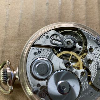 Hamilton Pocket Watch Model 2 - Grade 974 - 16s 17j Engraved 10k GF Case Runs 5