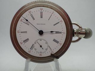 1883 Waltham 18s 11j William Ellery Adjusted Pocket Watch Running antique 2