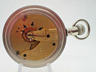 1883 Waltham 18s 11j William Ellery Adjusted Pocket Watch Running antique 4