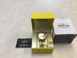 Invicta Pro Diver Champagne Dial Gold - Tone Roman Numerals Mens Watch 16739