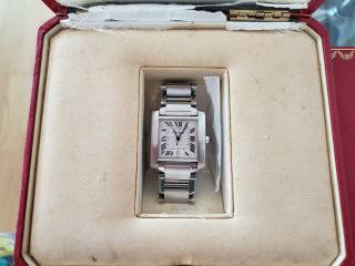 Cartier Tank Francaise 2302 Men ' s/Unisex Automatic Stainless Steel Box & Papers 8