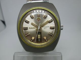 Rado Voyager Gt Daydate 18kgp/stainless Steel Automatic Mens Watch