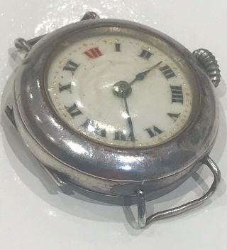 Vintage Antique Pre Ww1 1908 Trench Military Style Watch Silver 925 Joblot