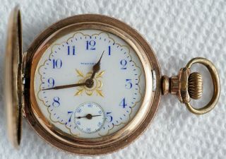 1905 Waltham Pocket Watch Grade Seaside Model 1891 Jewels 7j Size 0s Hunter Case