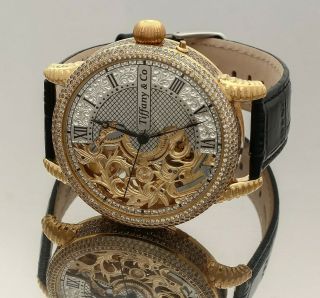 Patek Philippe,  Tiffany Movem Swiss Gilding Case Swarovski Jewels Skeleton Watch