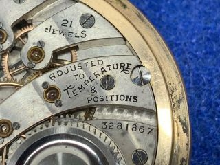 Burlington Watch Company Pocket Watch,  21 Jewel RUNS 3