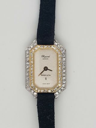 Tiffany Chopard Geneve Diamond 18k White Gold Watch