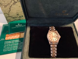 Rolex Ladies Datejust Gold Stainless Steel Oyster Perpetual Watch 2