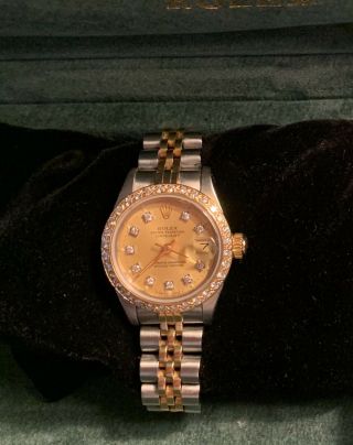 Rolex Ladies Datejust Gold Stainless Steel Oyster Perpetual Watch 3