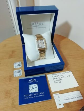 Gents Gp Rotary Elite Rectangle Quartz Watch With Date Ref:11546
