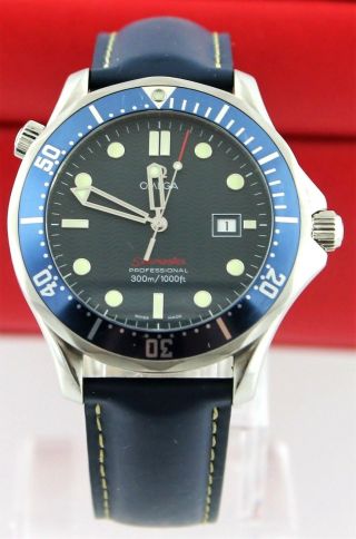 Omega Seamaster Professional 2221.  80 Bond Blue Rubber Mens Large Watch