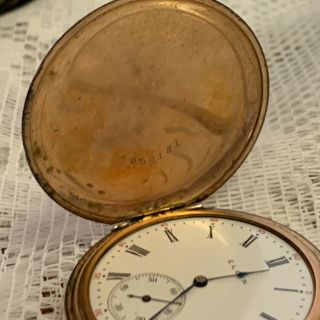 1910 Elgin 12s 7 Jewel Grade 301 Gold Filled Hunter Case Pocket Watch 6