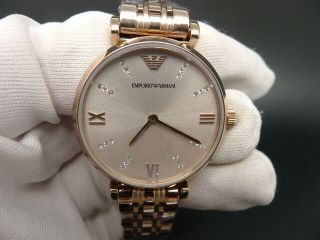 Old Stock Emporio Armani Ar11059 Rose Gold Quartz Women Watch
