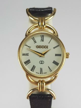 Gucci 6000l Gold Plated Womens Swiss Watch