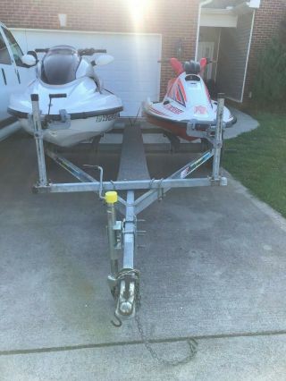 2000 Gp 1200r And 1995 Tiger Shark 770 Double Trailer