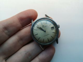 Rare Vintage Stainless Steel Watch Hamilton Automatic Cal 694a For Parts/repair