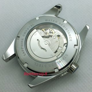 41mm CORGEUT black dial sapphire glass Nylon strap date automatic mens watch W18 7