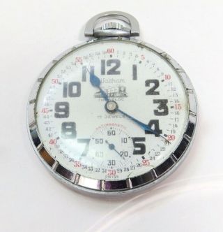 Vintage Waltham Incabloc 17 Jewel Antimagnetic Train Pocket Watch