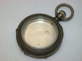 Dueber 18 Size Coin Silver Key Wind Pocket Watch Case.  150g