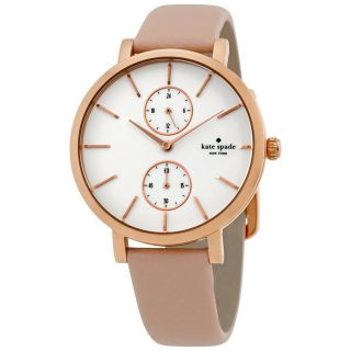 Kate Spade Ny Monterey White Dial Pink Leather Strap Ladies Watch Ksw1335