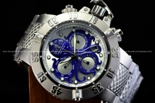 Invicta 50mm Subaqua Noma Iii Swiss Chrono Blue Ocean Octopus Silvertone Watch