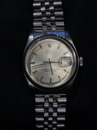 Vintage 1971 Rolex Datejust Automatic Mens Watch S/S Jubilee Band Model 1603 2