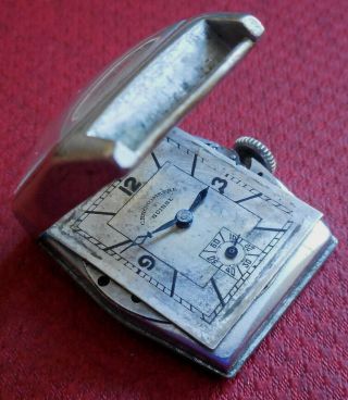 Vintage 1930s Chronometre Suisse 15 J.  Swiss Made Tank Watch Running Wristwatch