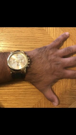 Michael Kors Chronograph Z205 Wrist Watch For Men (battery) Rubber Strap Ban