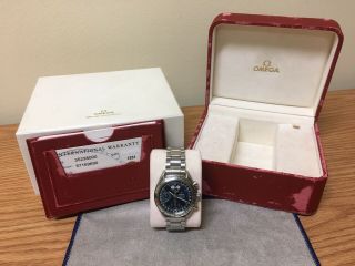 Omega Speedmaster Chronograph Automatic Triple Calendar Watch 3523.  80 Blue Dial