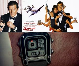 Seiko Vintage Digital Watch G757 - 5000 Octopussy James Bond Roger Moore Horse 007
