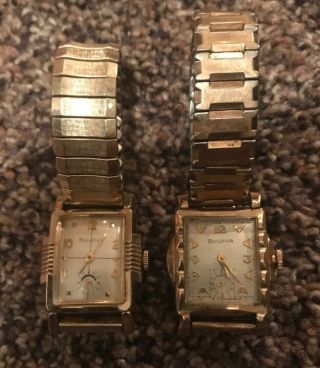 Two Vintage Mens Bulova Gold Filled Watches 2